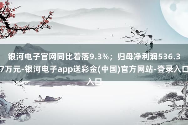 银河电子官网同比着落9.3%；归母净利润536.37万元-银河电子app送彩金(中国)官方网站-登录入口